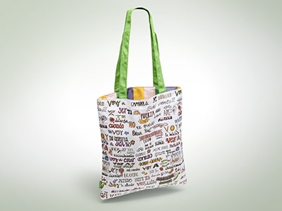 Tote reversible algodon